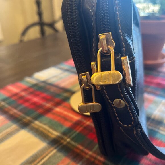 Dunhill Black Leather Zipper Clutch Bag Authentic - Picture 6 of 7